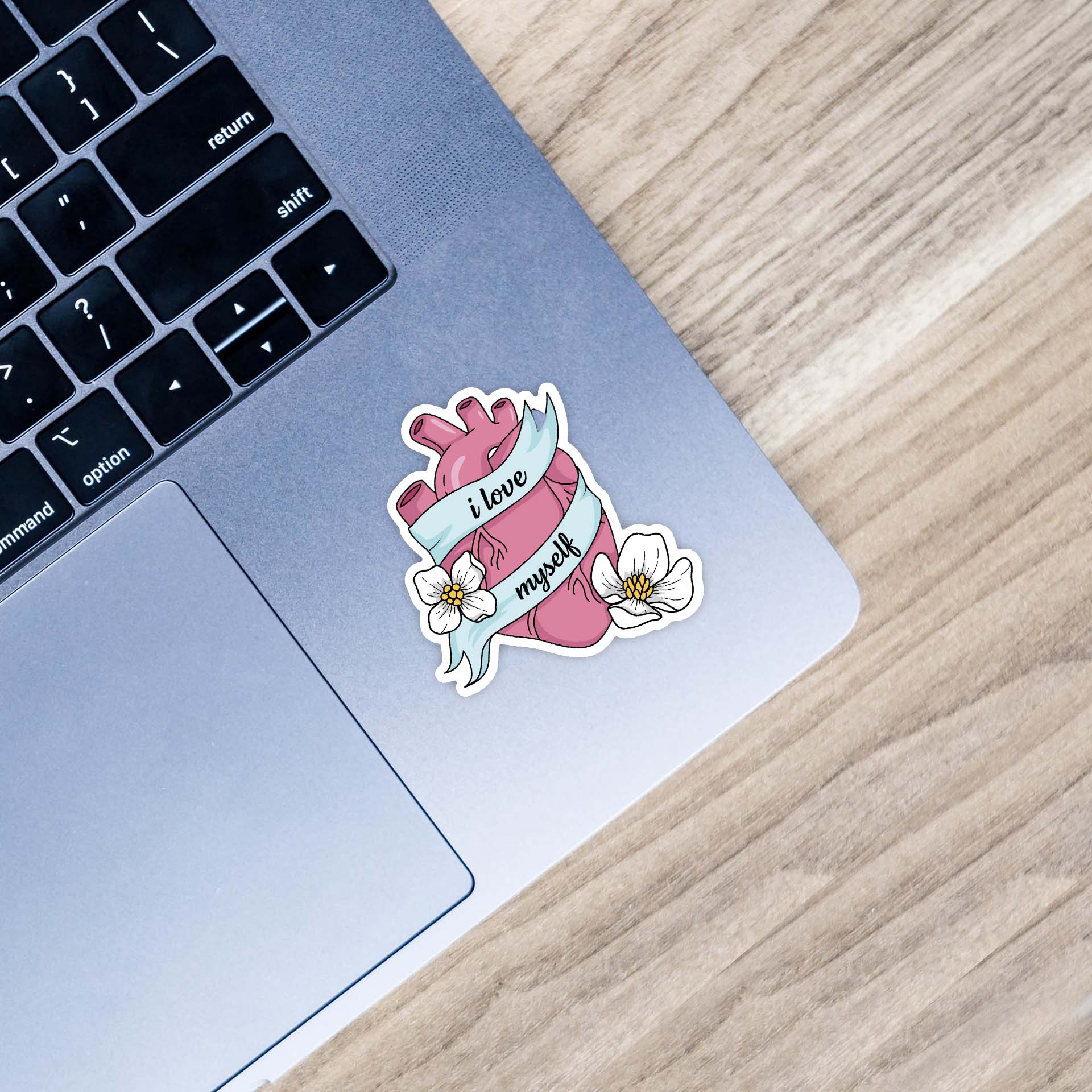 I Love Myself Heart Positivity Sticker、mySite、elrpsem3k