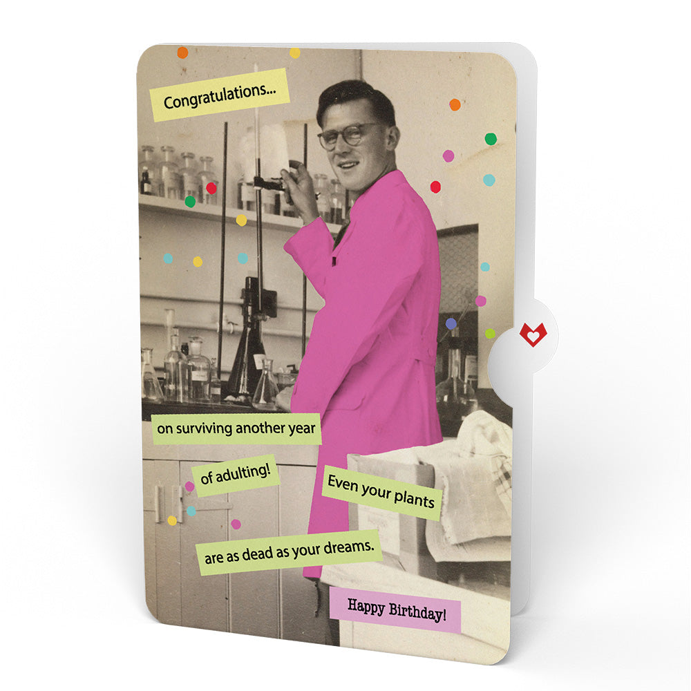 Sweet Birthday Wishes Bouquet and Survive Another Year of Adulting Congratulations Sentiment Set、mySite、solidvoid