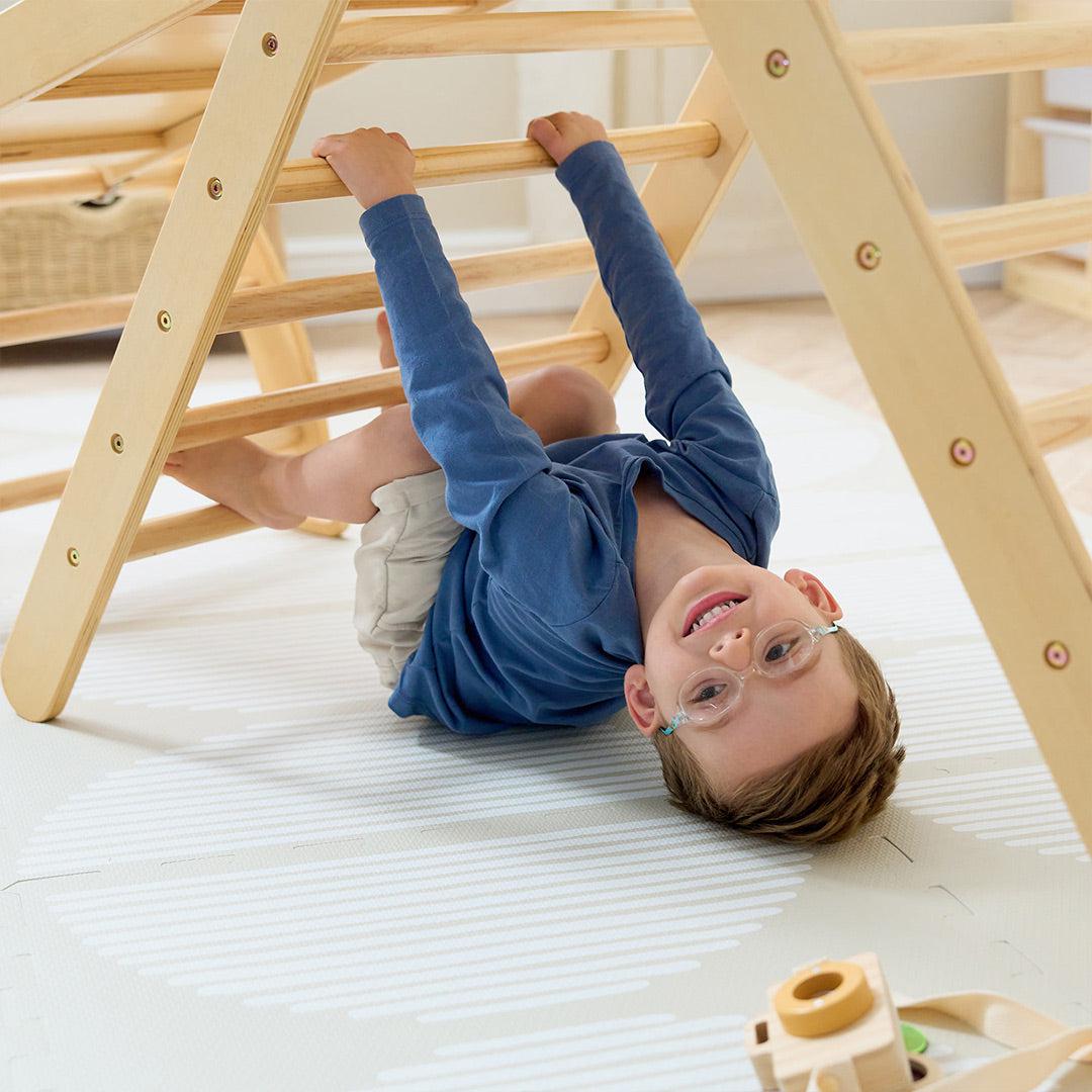  Tutti Bambini Scala Montessori 3 In 1 Pikler Climbing Frame With Climbing Wall - Natural、mySite、merchandisen