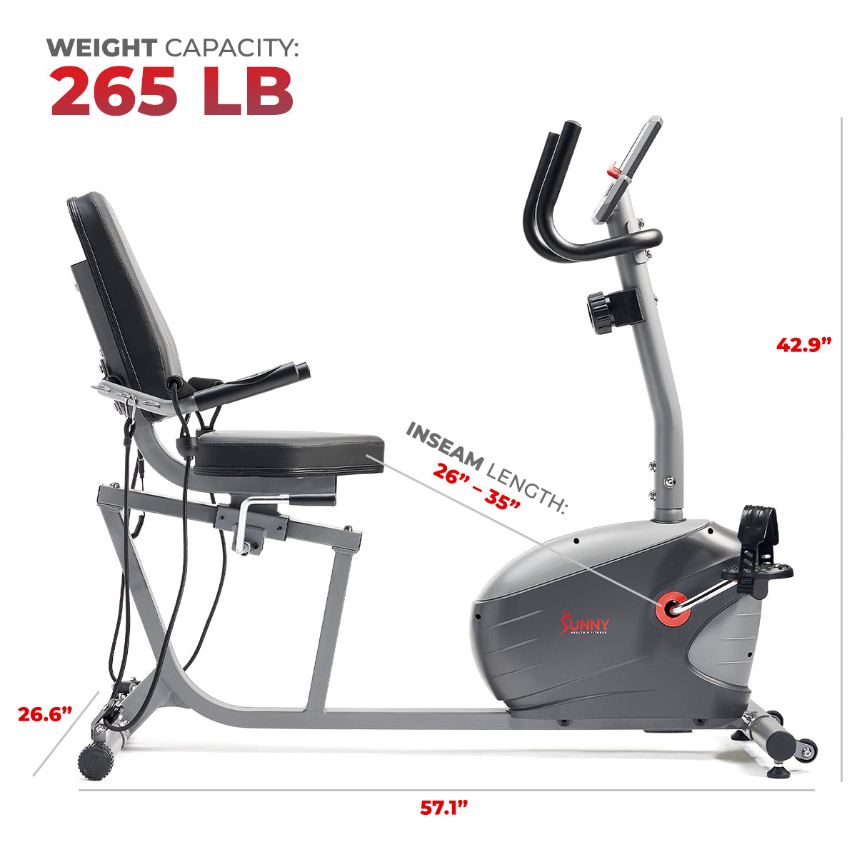  Performance Smart Recumbent Exercise Bike with Resistance Bands、mySite、ghnorth