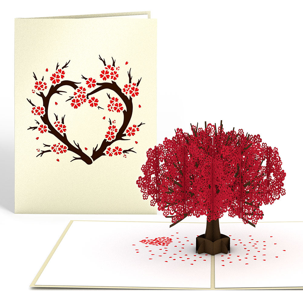 Red Sakura Tree Pop-Up Card、mySite、solidvoid