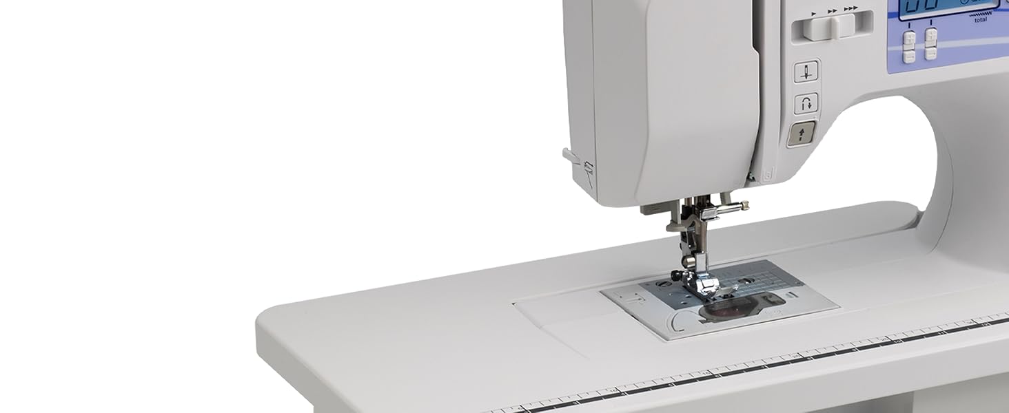 Close-up image showing machine's feed system on white background