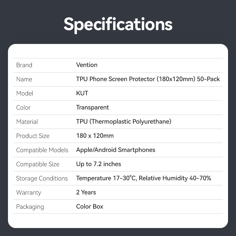 Vention Intelligent Screen Film Cutter with Touch Screen - EU Plug、mySite、fannypackpong