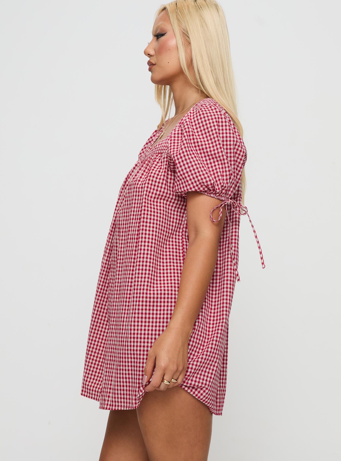 Lilibet Mini Dress Red Gingham、mySite、solidvoid