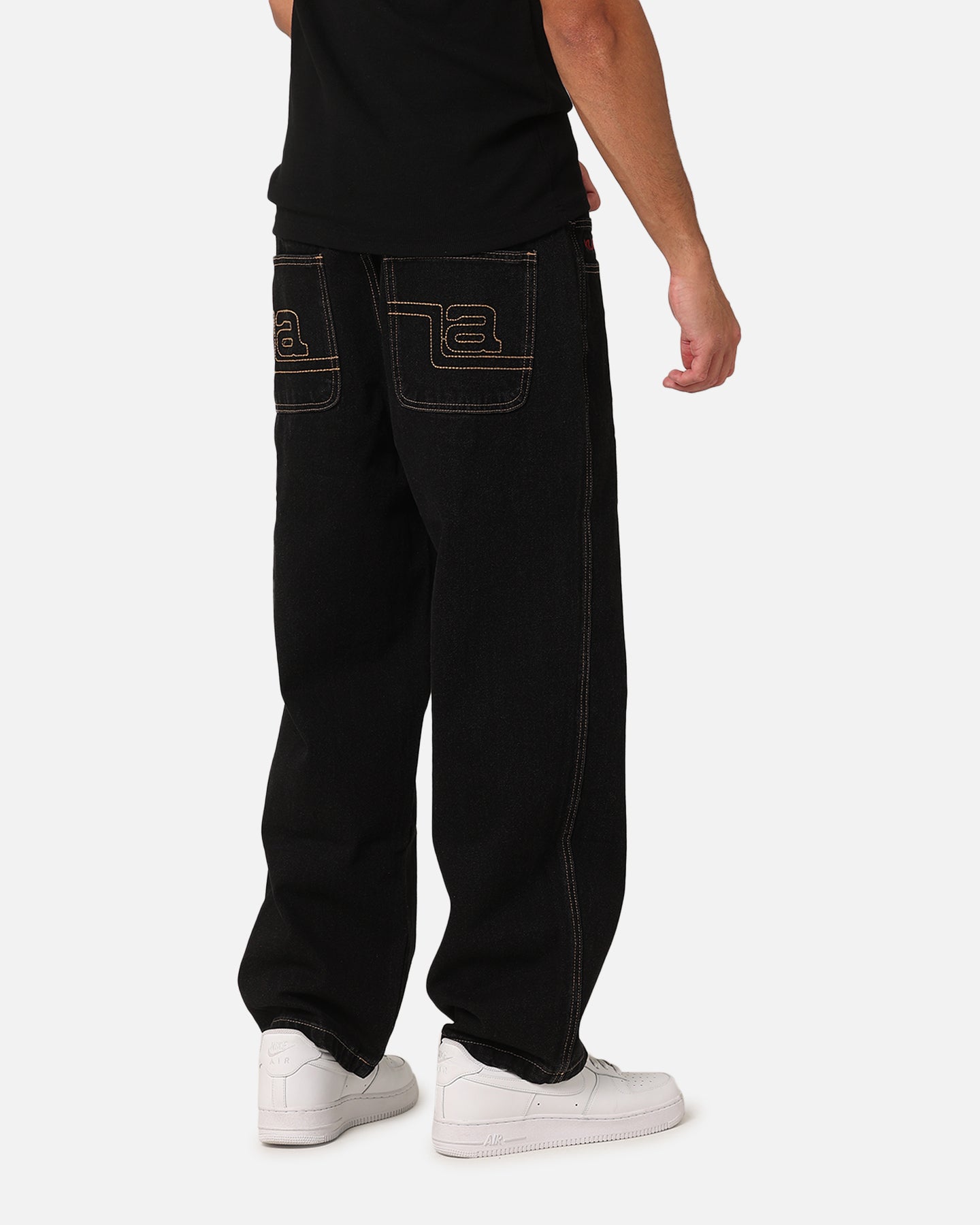 X-Large EMB Pocket Bull Denim Pant Black、mySite、zt4zffjzw