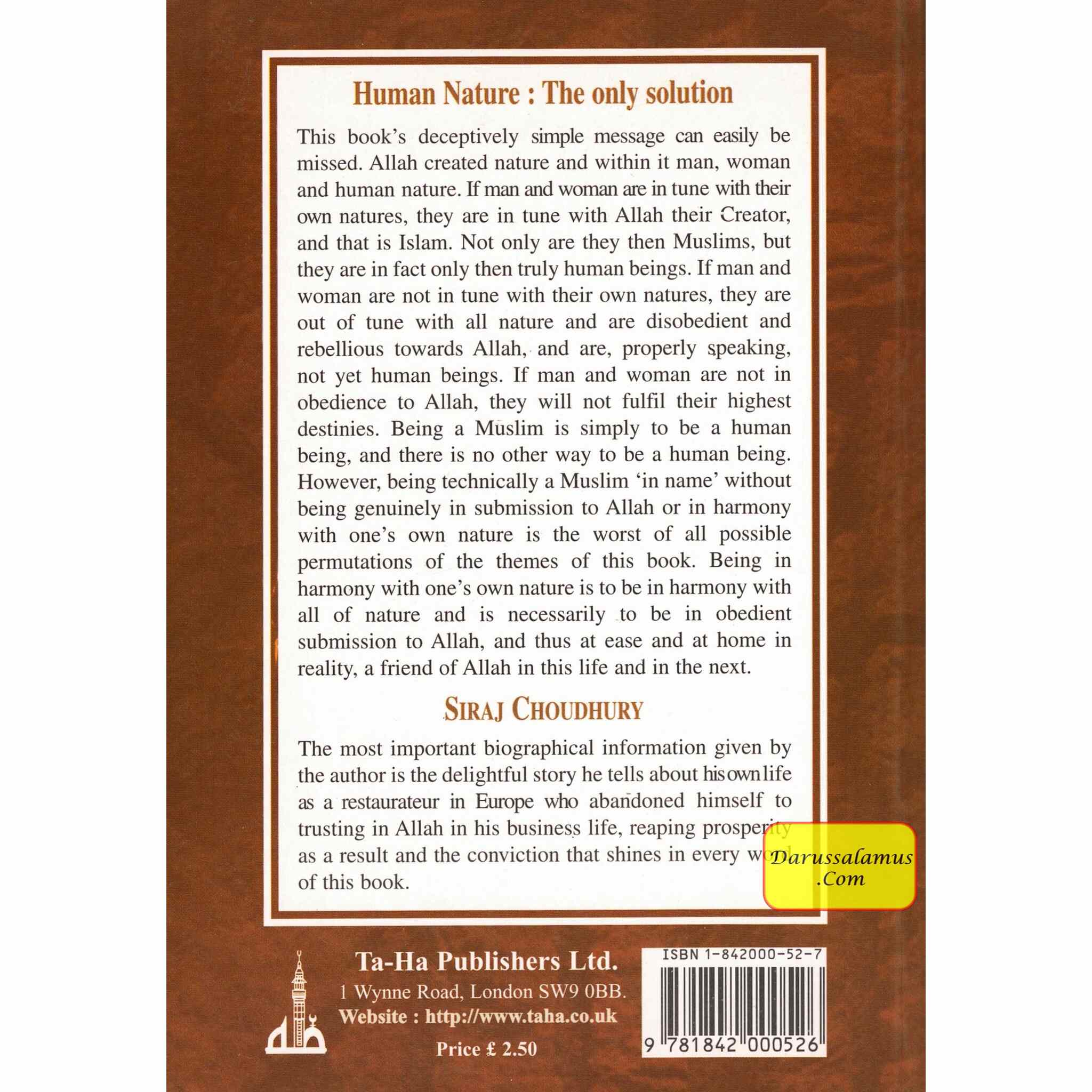 Human Nature The Only Solution By Siraj Choudhury、mySite、topwebapps