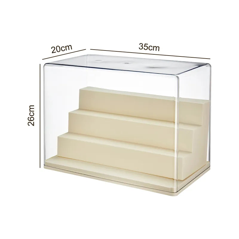  Multi-Level Display Case, Dust-proof, Tiered, with Rounded Corners、mySite、greenlandpopulation