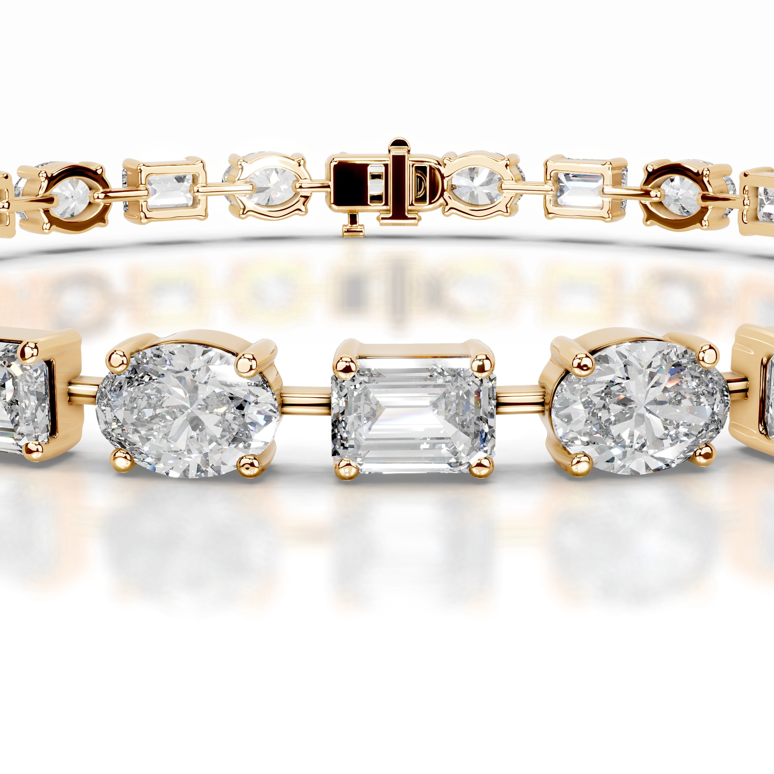 Sharon Lab Grown Diamond Tennis Bracelet - 18K Yellow Gold、mySite、hinf8tx79