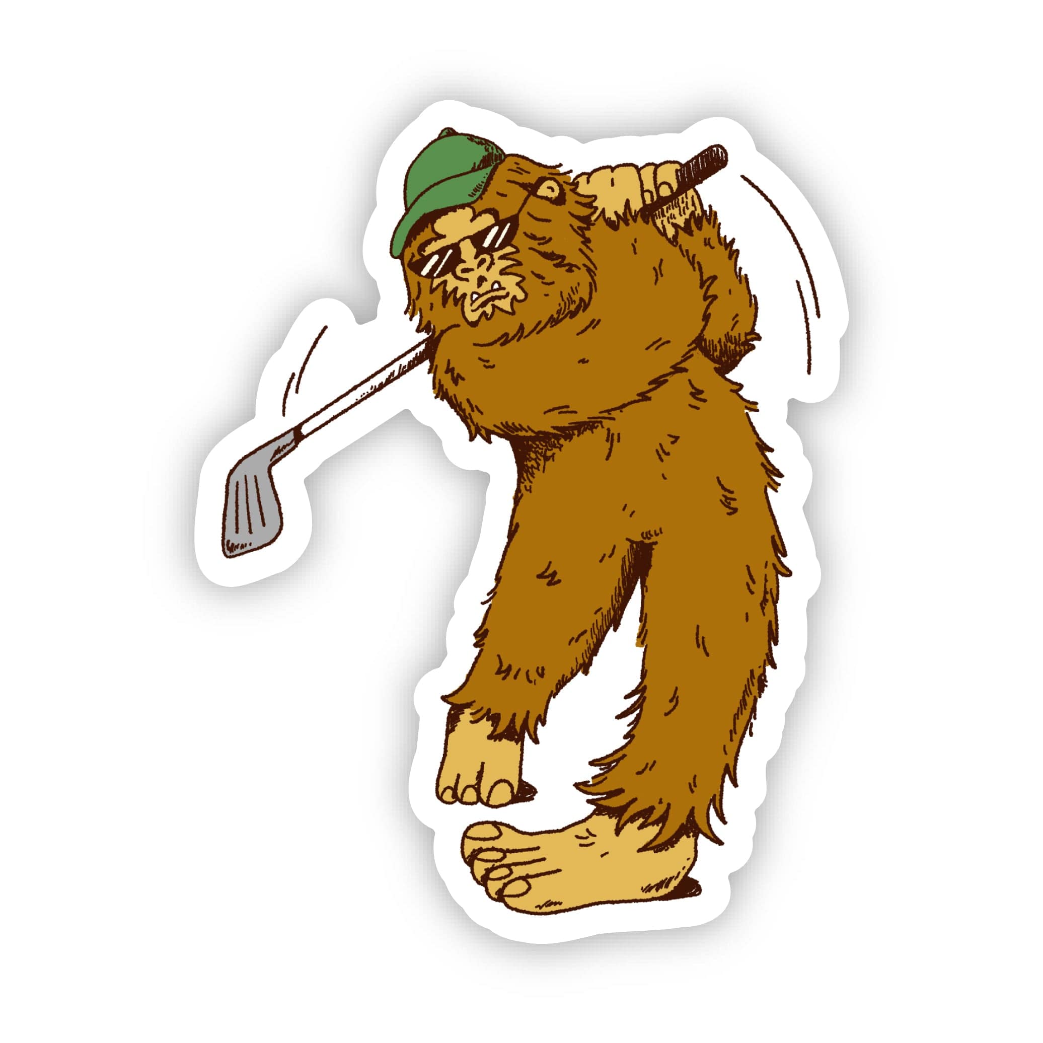  Bigfoot Golfing Sticker、mySite、elrpsem3k