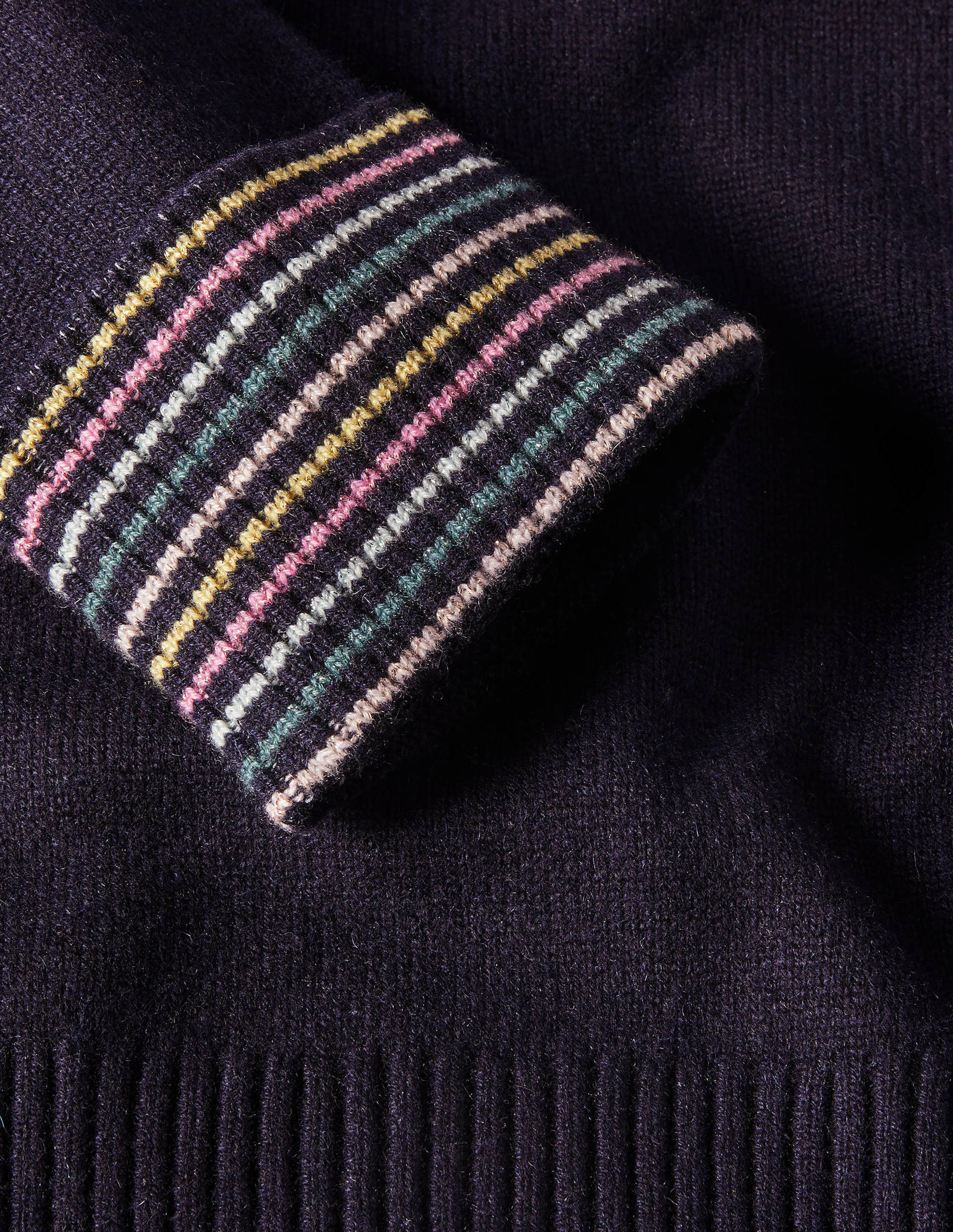  Cashmere Cuff Detail Sweater-Navy、mySite、ashleygrahame