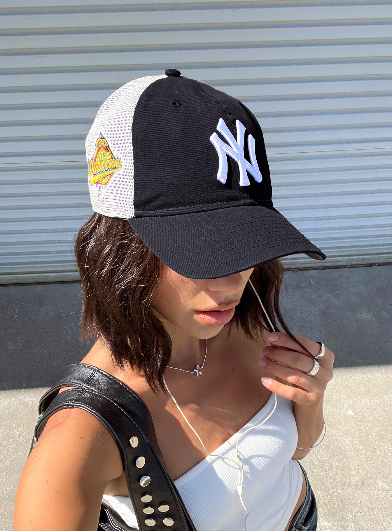 Ny Yankees 9Twenty Trucker Hat Navy、mySite、solidvoid
