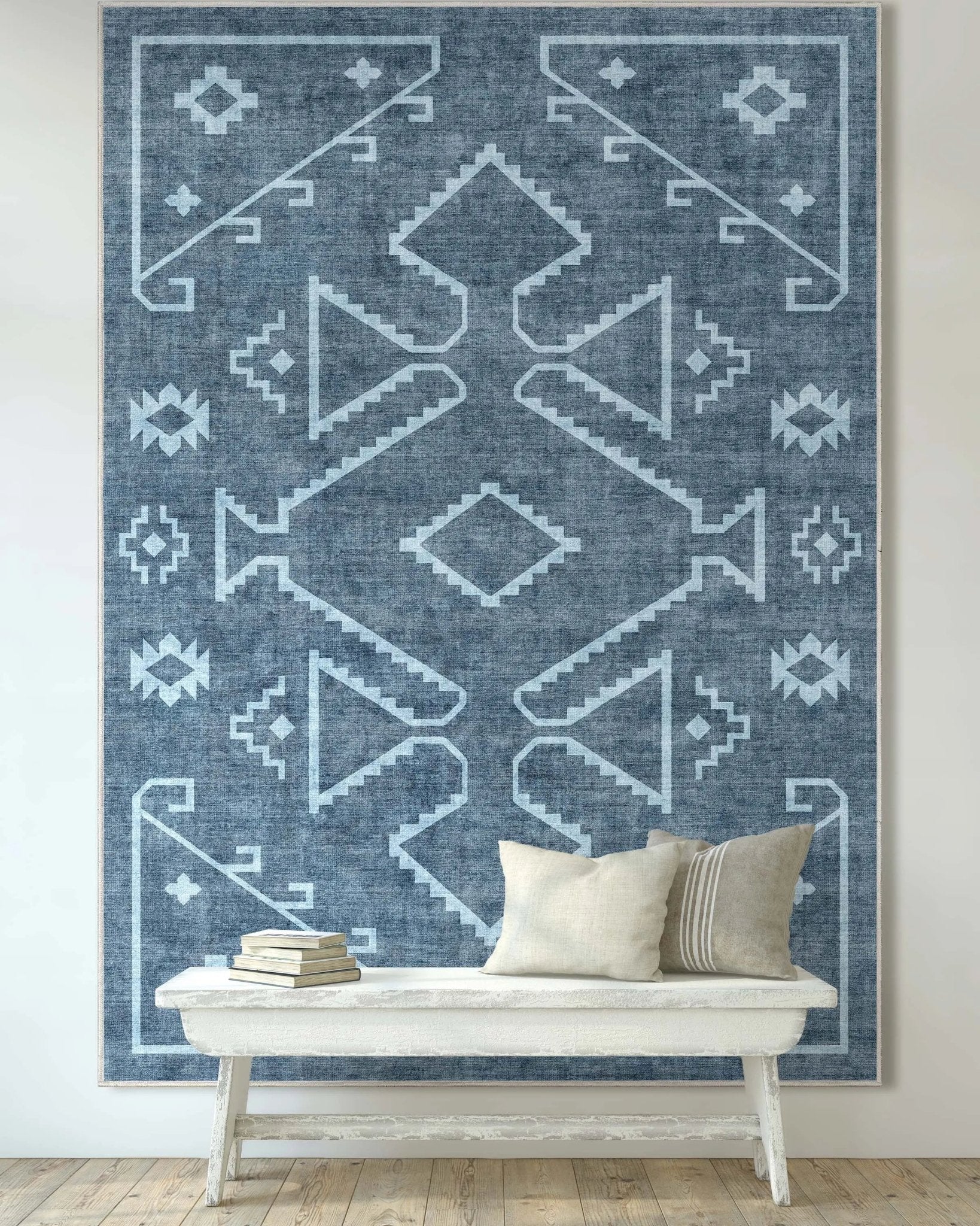 Bottineau Distressed Southwestern Flat-Weave Rug、mySite、gigharbornorthrealestate
