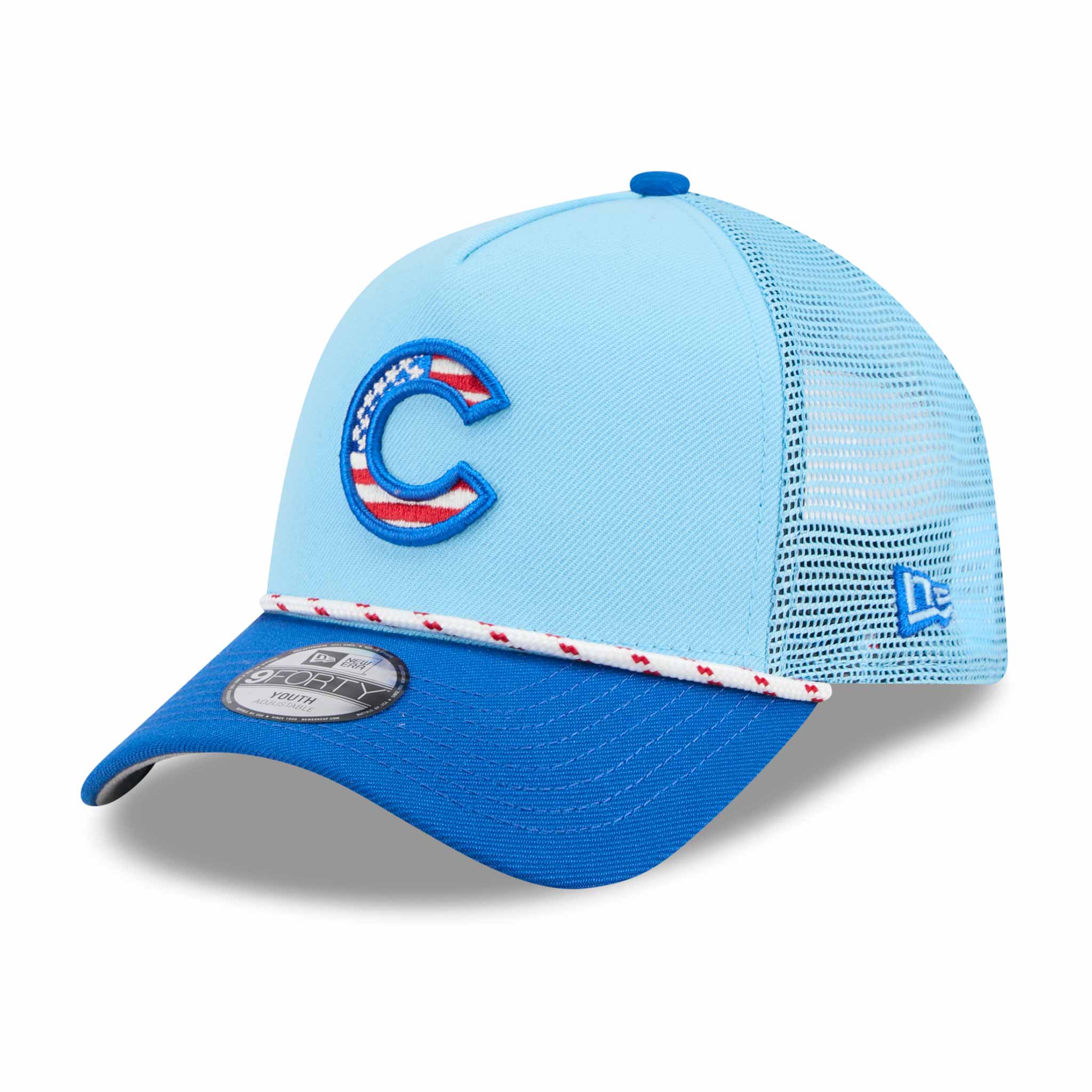 Chicago Cubs New Era Youth 2025 Fourth of July 9FORTY Rope M Crown Adjustable Cap、mySite、vikingsvslions