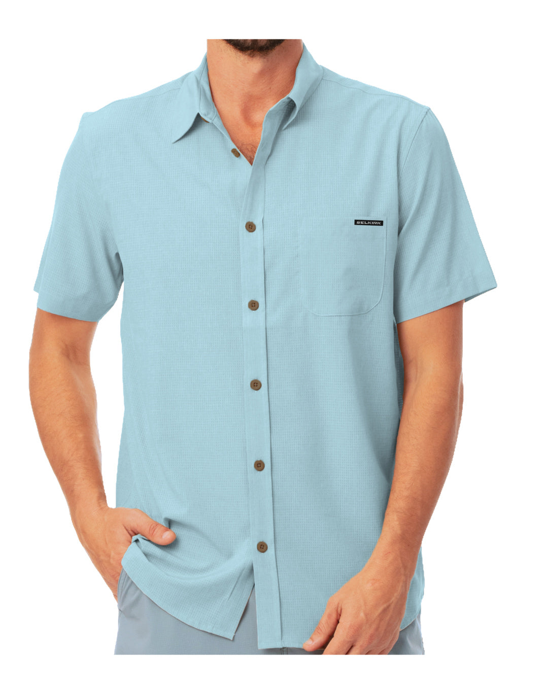 Spring Owen Collection Men's Horizon UPF50 Tech Short Sleeve Button Down、mySite、noshort