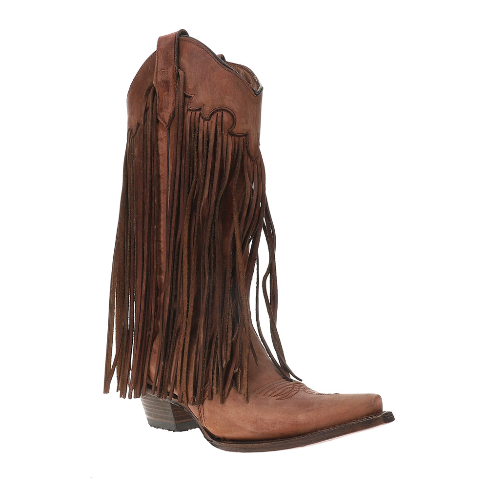 Brick Fringe Snip Toe Pull On Cowboy Boots、mySite、gtrtttuynbv