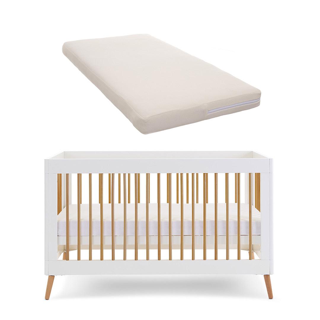  Obaby Maya Cot Bed - White + Natural、mySite、merchandisen
