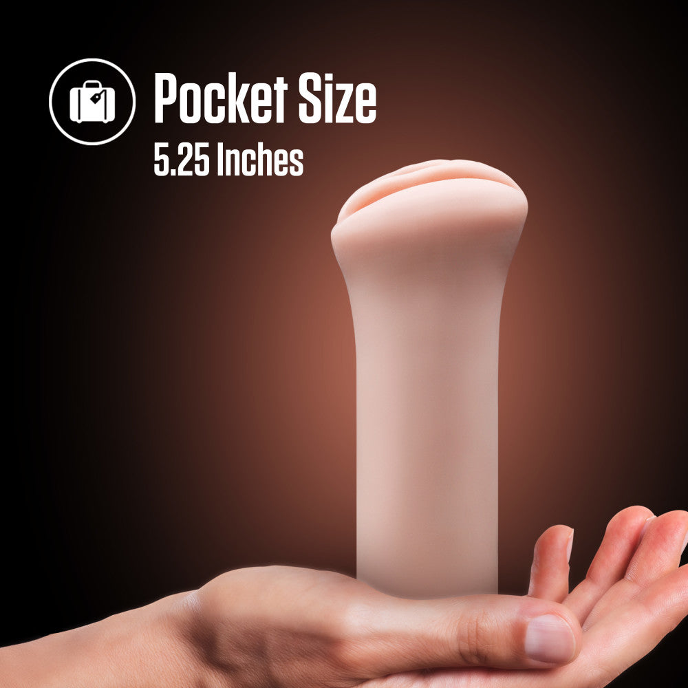 Enlust By Blush® | Ashlynn AI Male Masturbator With Tight & Ribbed Canal- Made with X5® Plus Material Ultra Soft Realistic Vagina Feel - Open Ended To Fit All Sizes - Beige、mySite、bottomscart