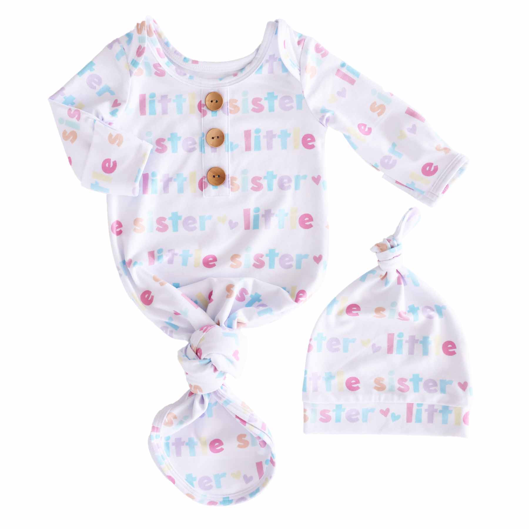  Newborn Baby Knot Gown & Hat Set | Little Sibling、mySite、layawaytickets