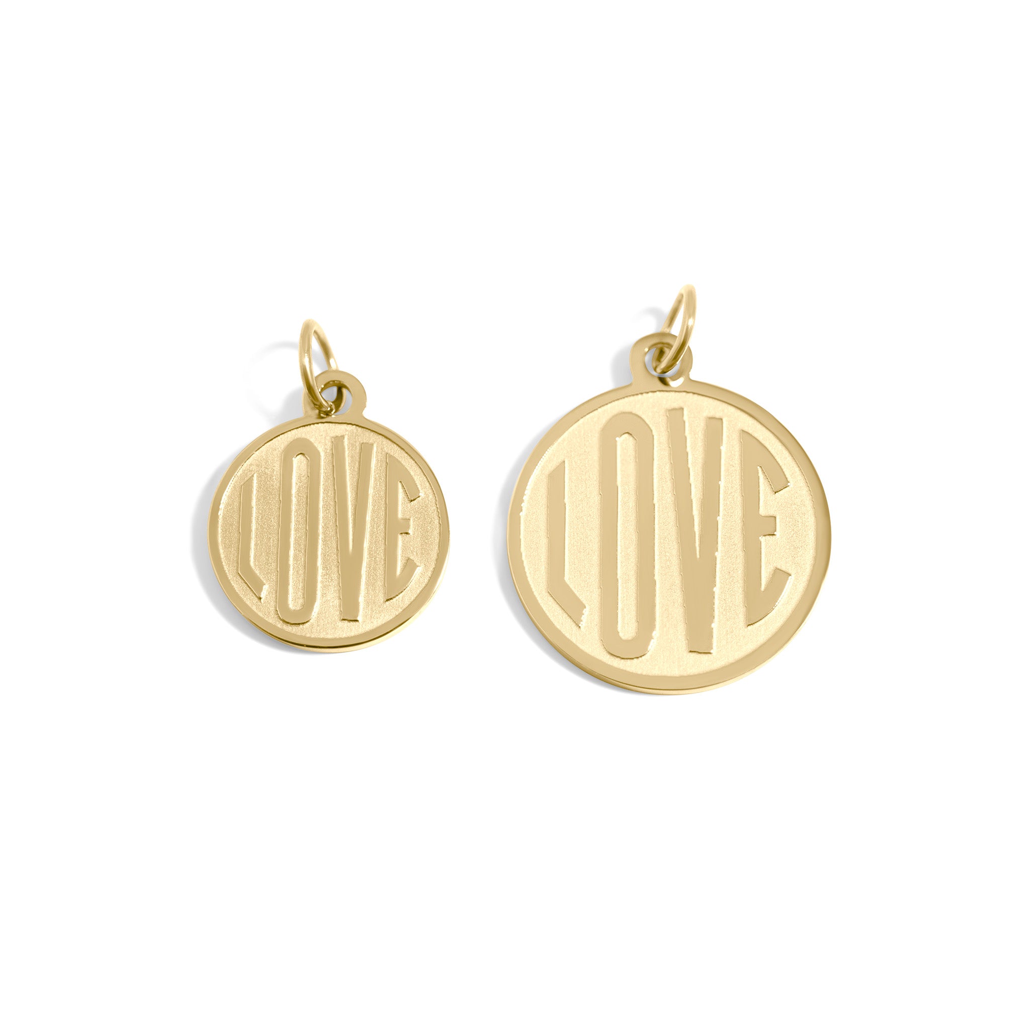 18K Gold PVD Stainless Steel Round Love Charm / PDL0254、mySite、dreamappss