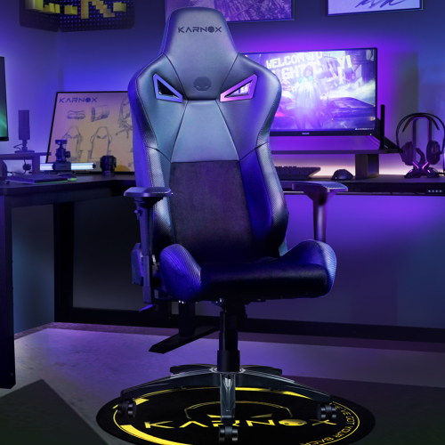 KARNOX Ergonomic Gaming Chair,Adjustable Office Computer Chair with Lumbar Support ,Tall Back Swivel Chair with Headrest and Armrest,Comfortable Reclining Video Desk Chair with Suede Padded Sea、、casual