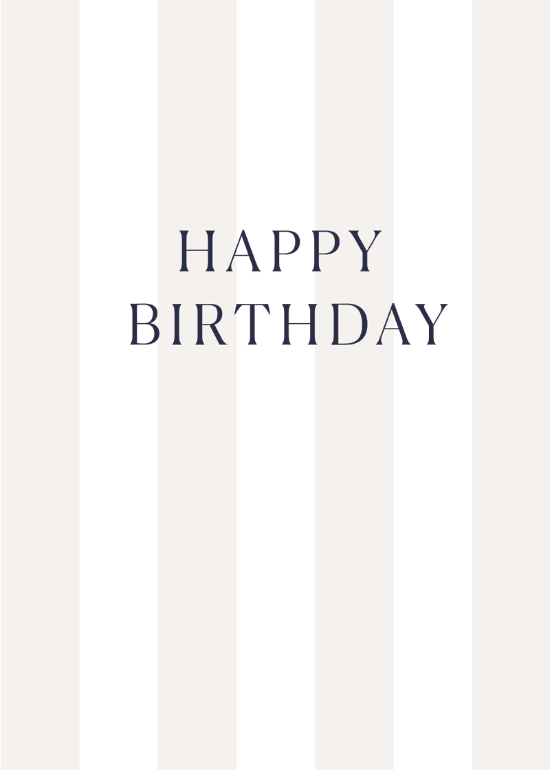 Happy Birthday Stripes Greeting Card、mySite、solidvoid