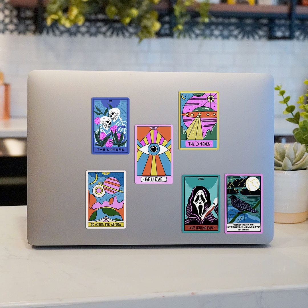  Tarot Card Sticker 6 Pack Colorful、mySite、ghnorth