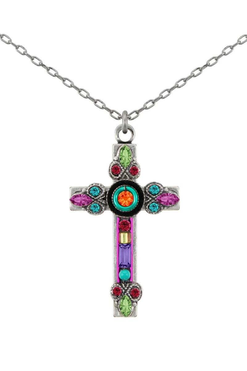 Delicate Filigree Cross Necklace Multicolor、mySite、g9winljtr