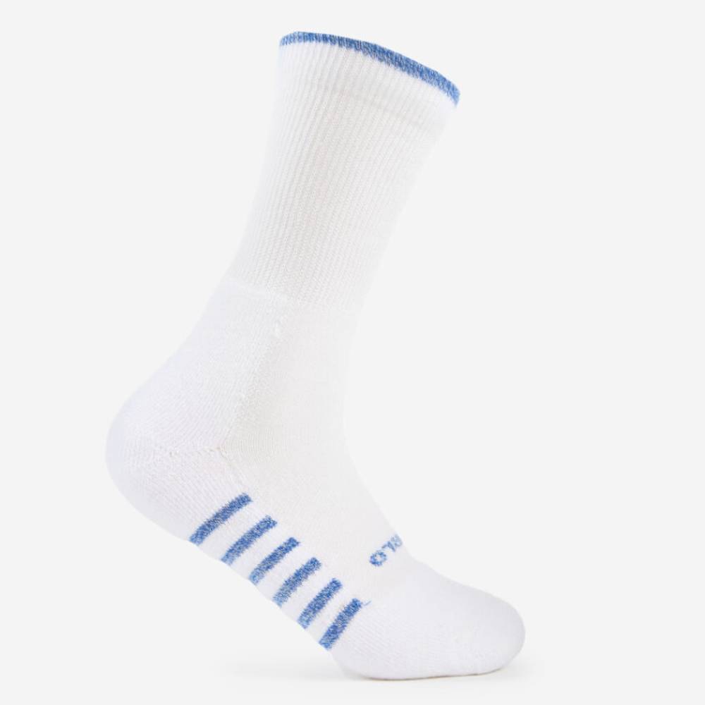 Thorlo Unisex Pickleball Light Cushion Crew Socks (White)