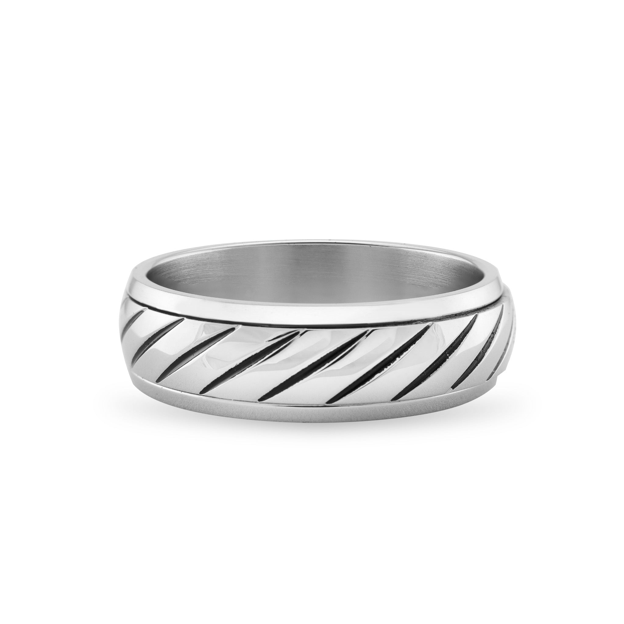 Stainless Steel Grooved Pattern Spinner Center Ring / SRJ2143、mySite、dreamappss