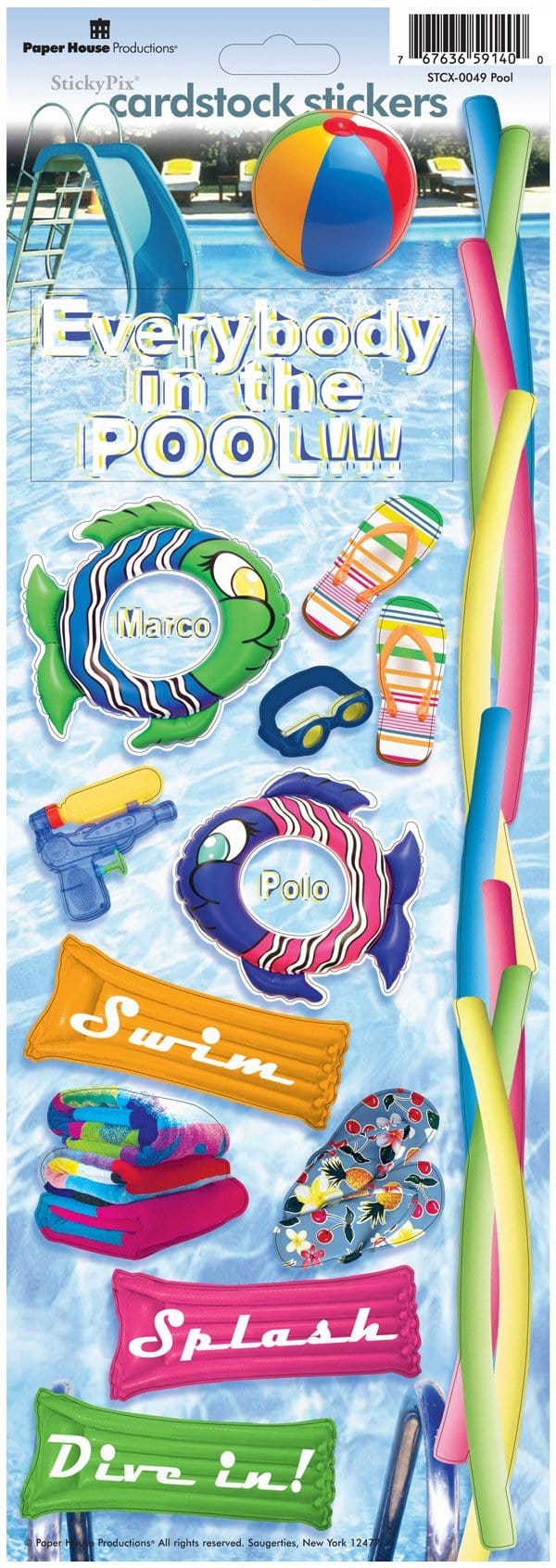  Scrapbook Stickers - Swimming Pool、mySite、ghnorth