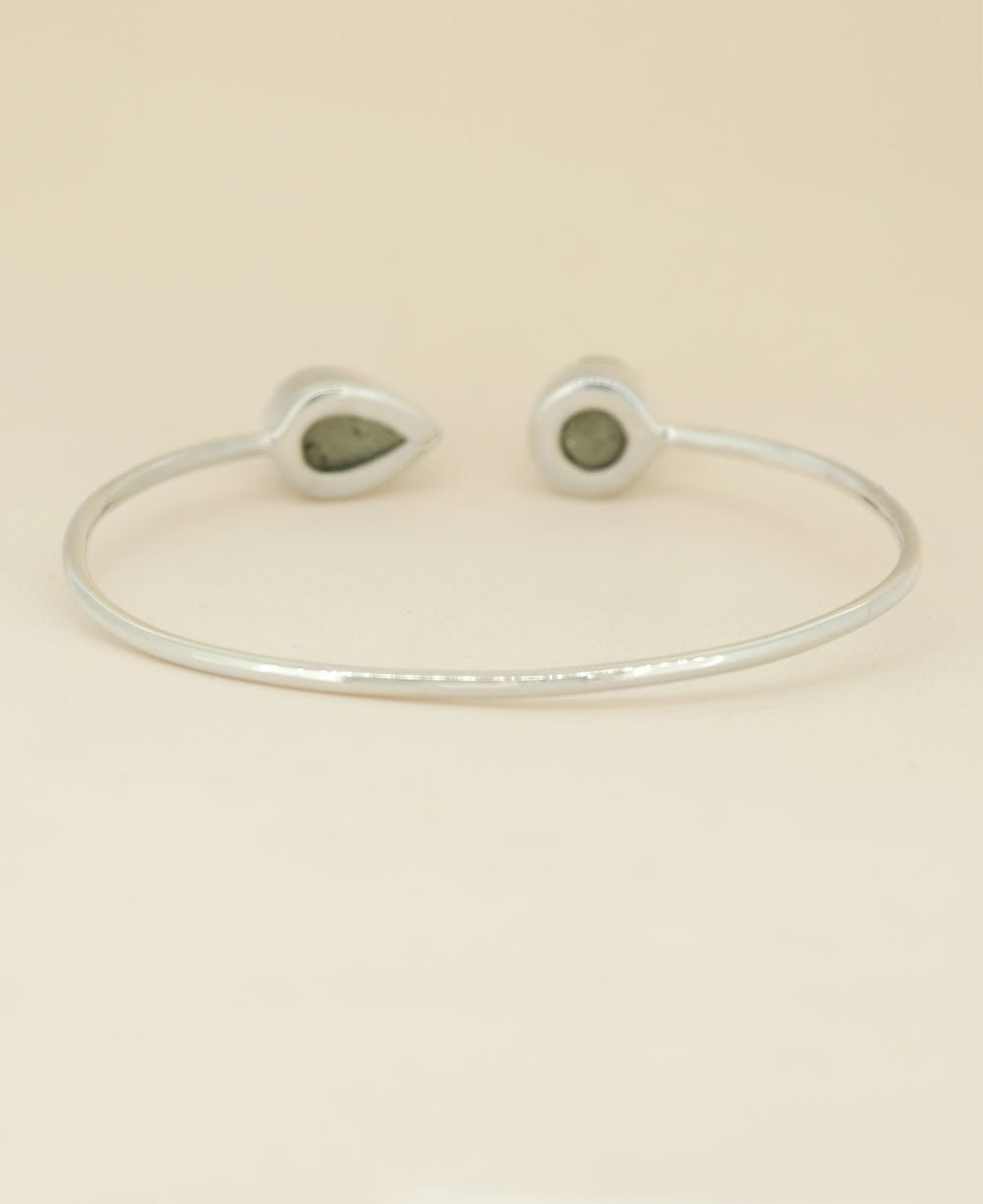 Pyrite Druzy Stones Sterling Silver Adjustable Bracelet、mySite、topwebapps