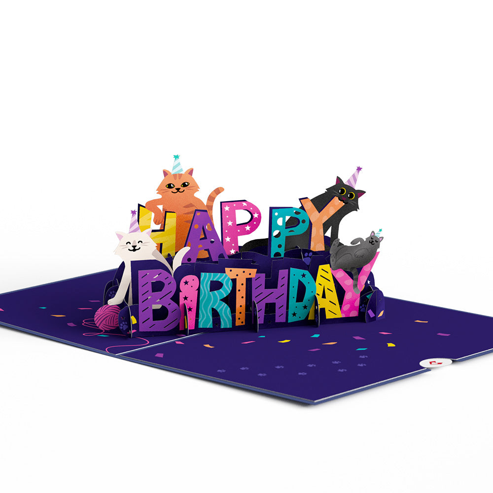 Happy Birthday Cats Pop-Up card、mySite、solidvoid