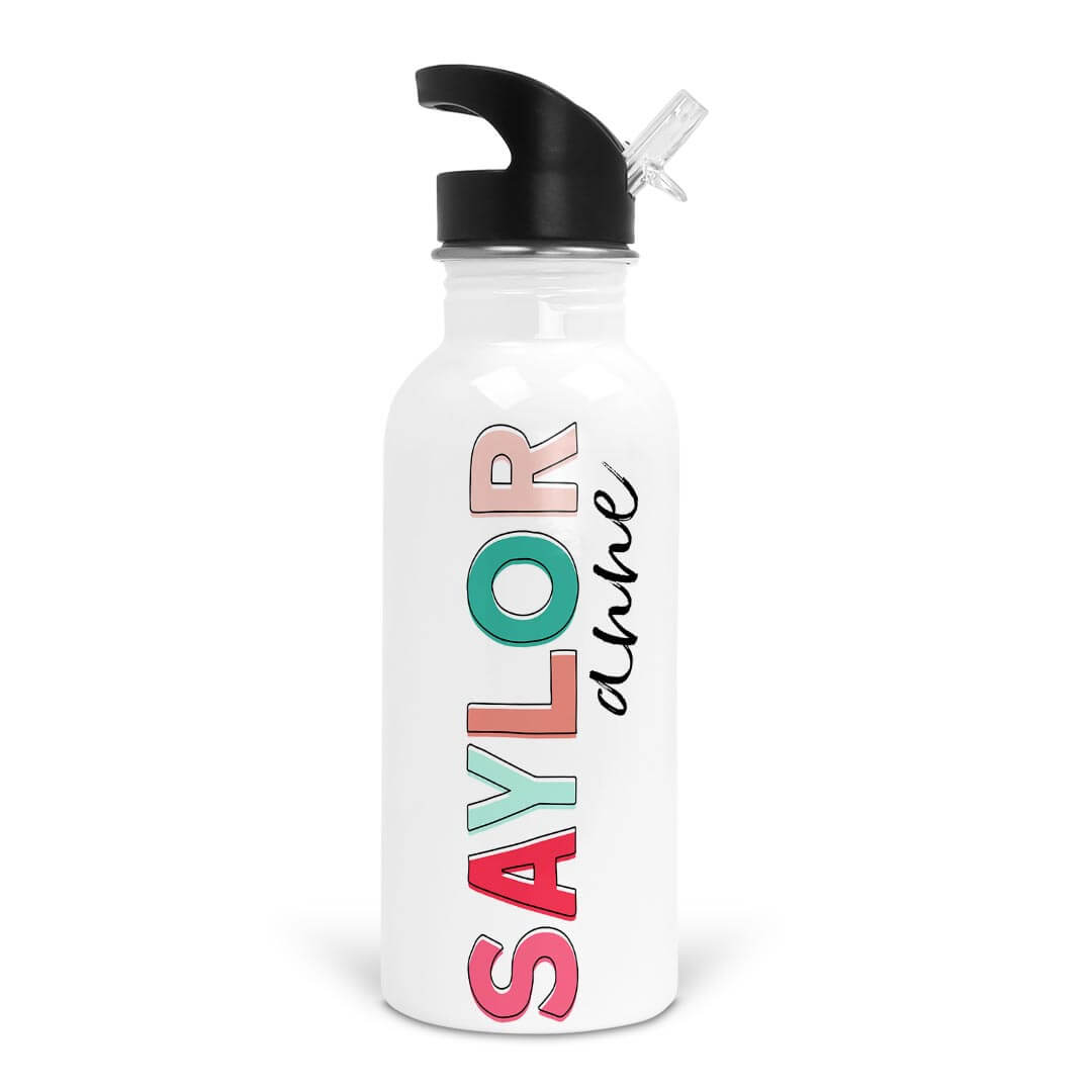  Personalized Kids Color Block Water Bottles、mySite、layawaytickets