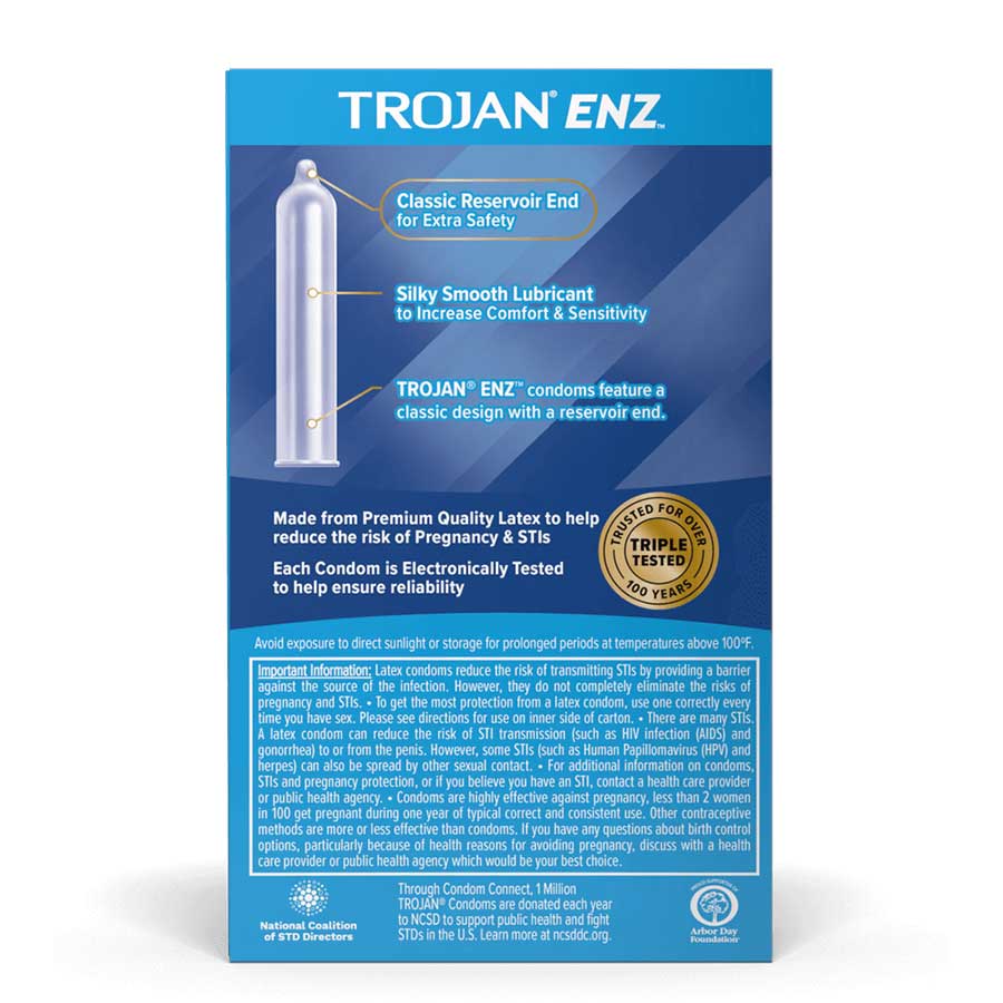 Trojan ENZ Latex Condoms 12 Pack、mySite、bottomscart