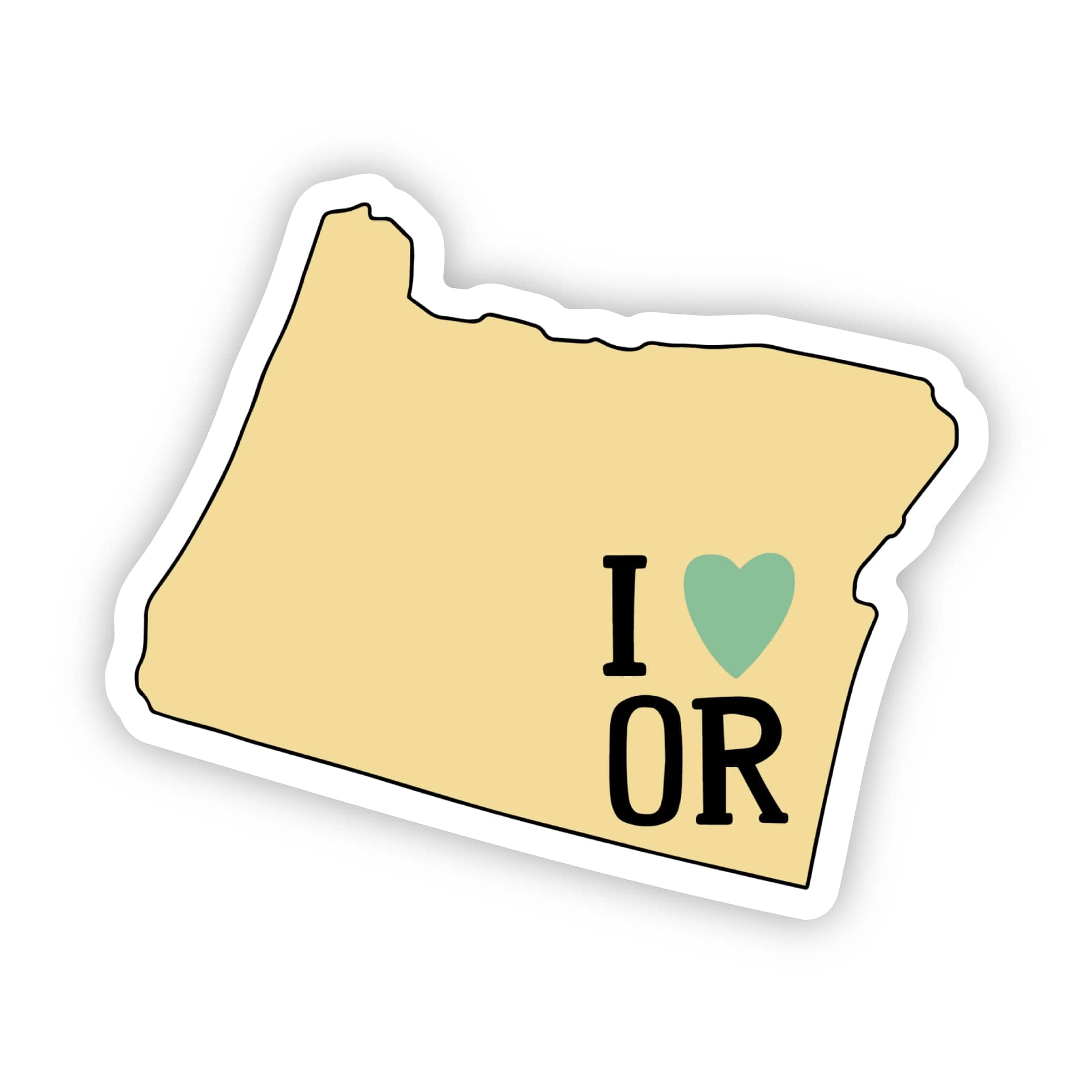  I Love Oregon Sticker、mySite、ghnorth