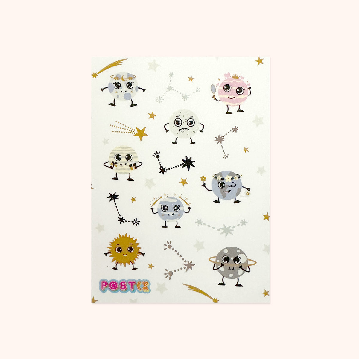  Planet Moods Glitter Sticker Sheet、mySite、ghnorth
