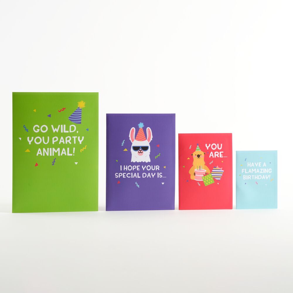 Birthday Party Animals 4-in-1 Nesting Card、mySite、solidvoid