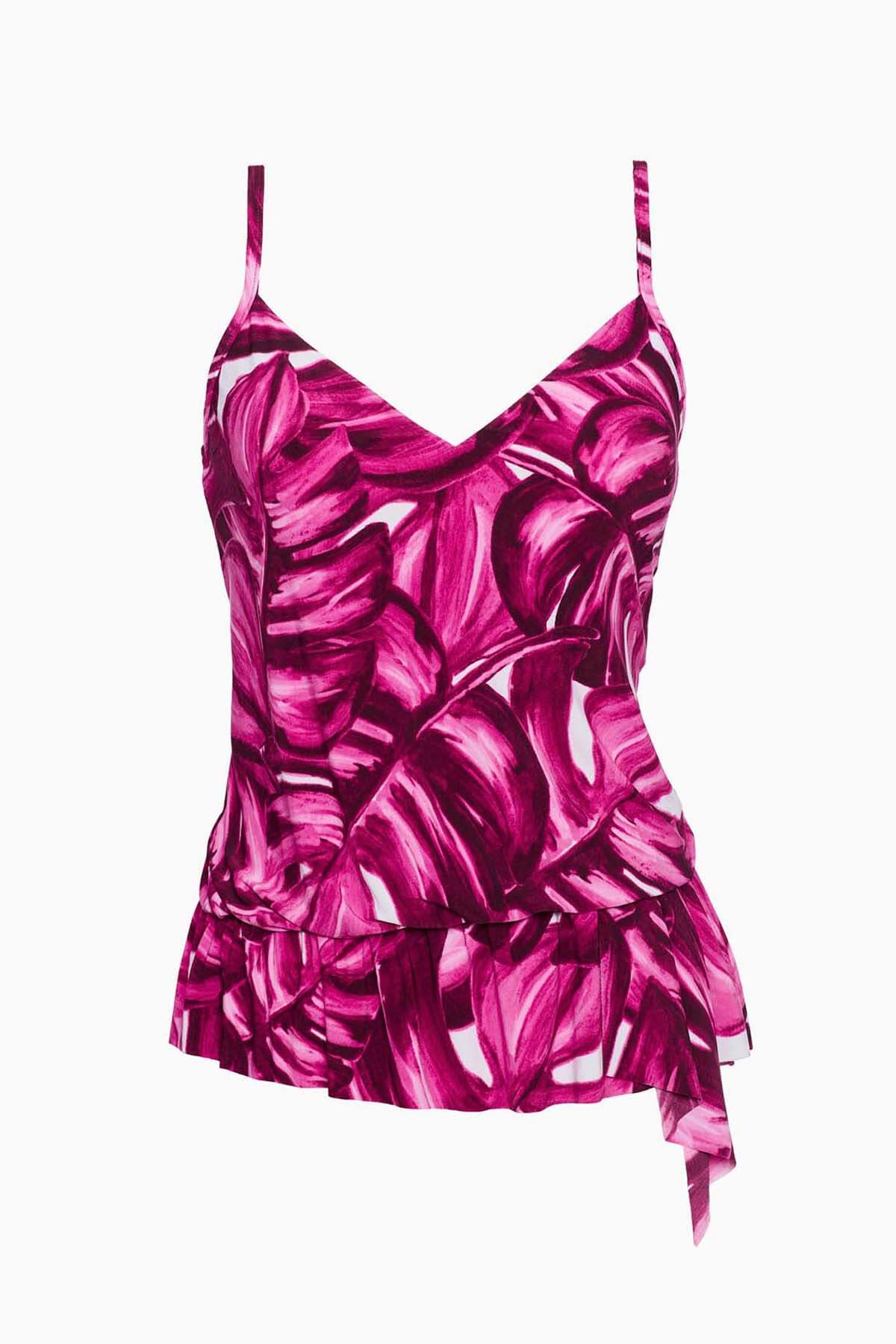  Camille Tankini Top in Pink Palmas、mySite、justintrudeaud