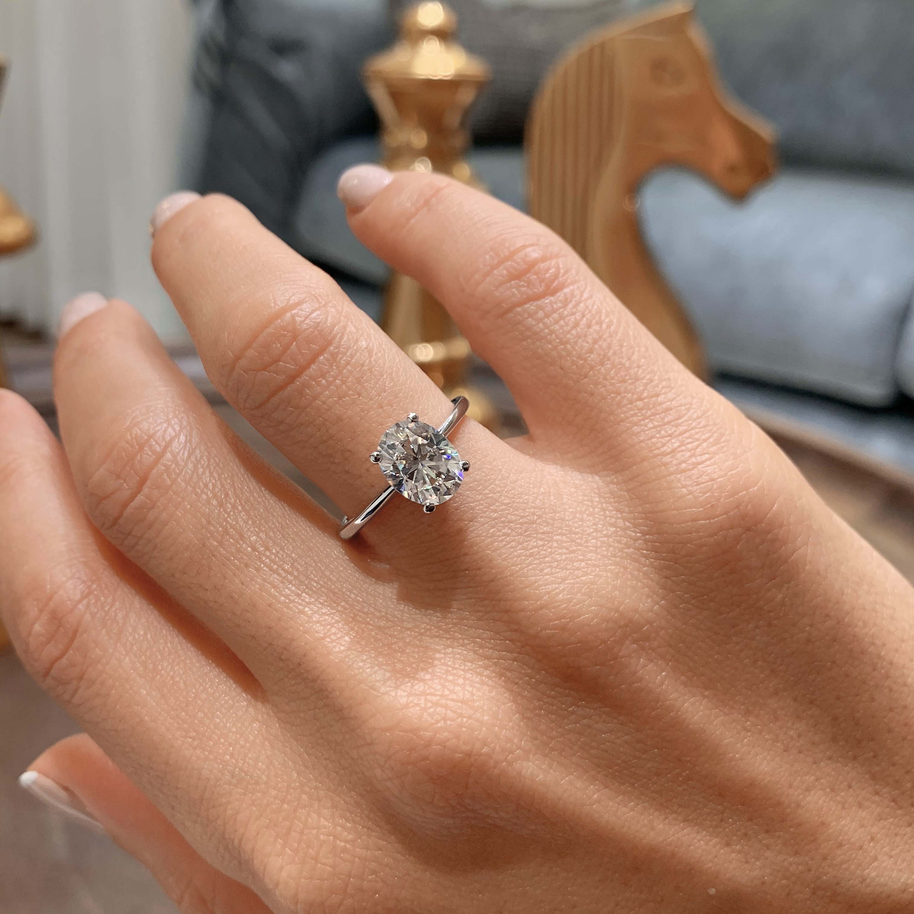 Julia Moissanite Ring -14K White Gold (RTS)、mySite、hinf8tx79