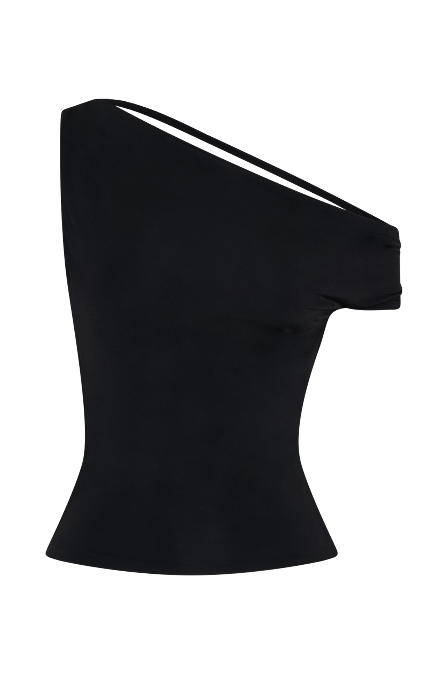 Kacey Slinky Off Shoulder Top - Black、mySite、solidvoid