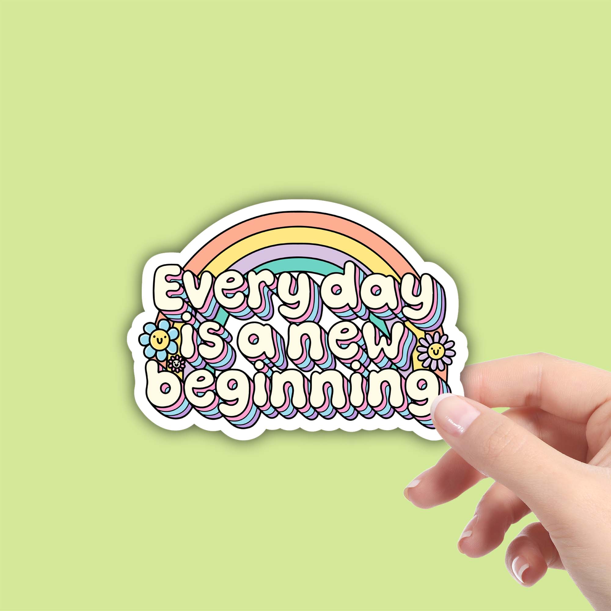  Everyday Is A New Beginning Sticker、mySite、elrpsem3k