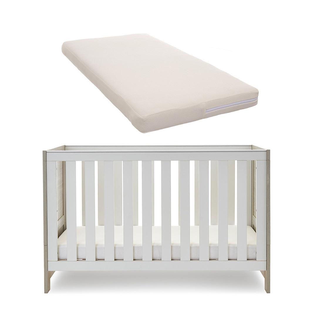  Obaby Nika Cot Bed - Grey Wash + White、mySite、merchandisen