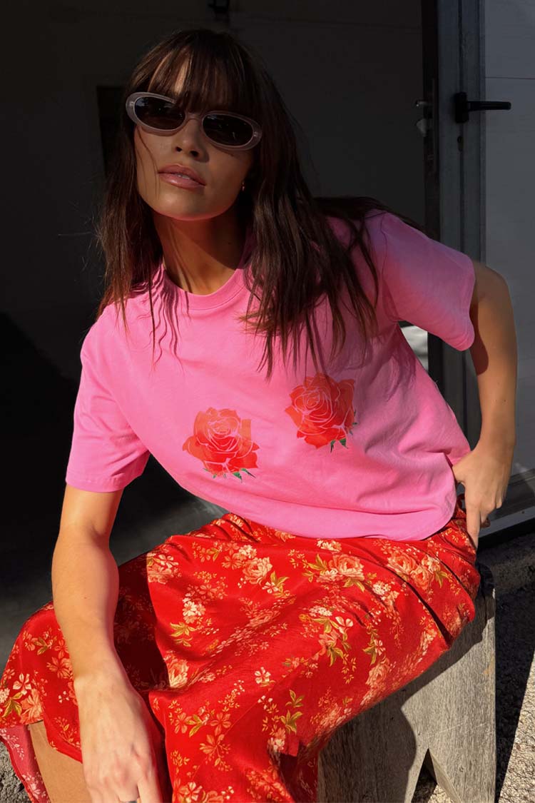Pink Rose Boob T-Shirt、mySite、solidvoid