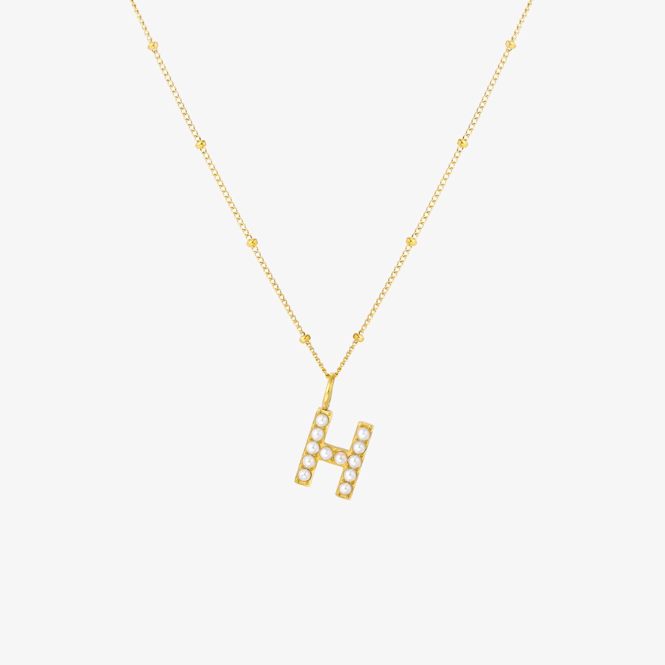 Pearl Initial Necklace、mySite、hinf8tx79