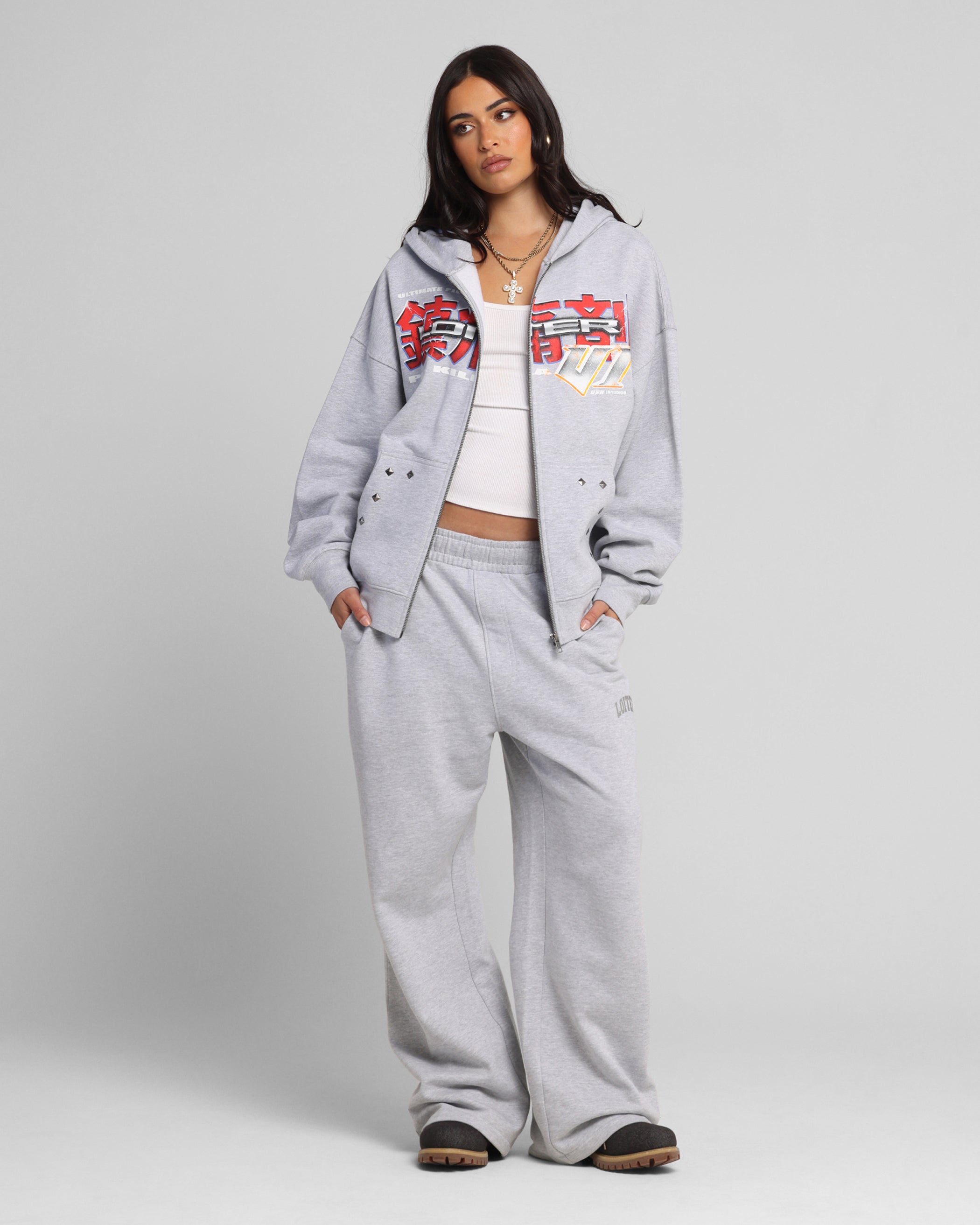 Loiter Fighter Zip Hoodie Grey、mySite、zt4zffjzw