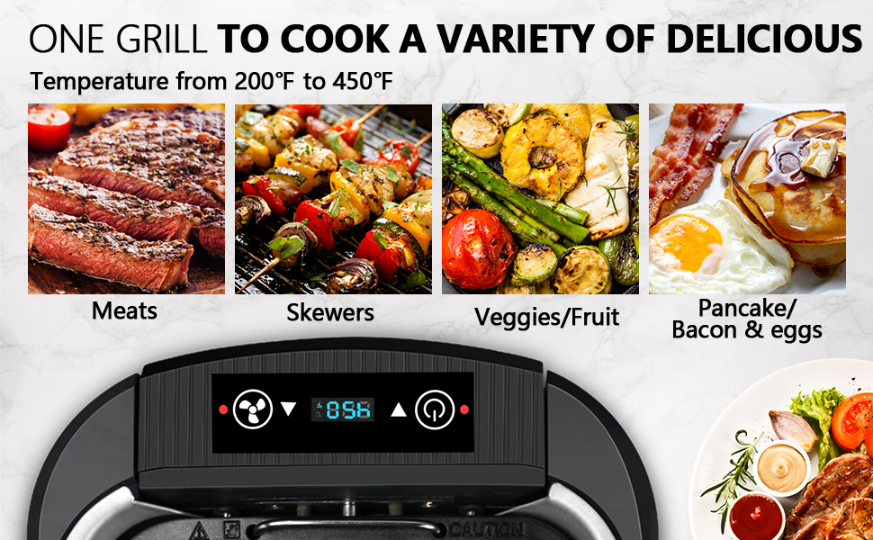 1500W Electric Grill Griddle Korean BBQ Grill