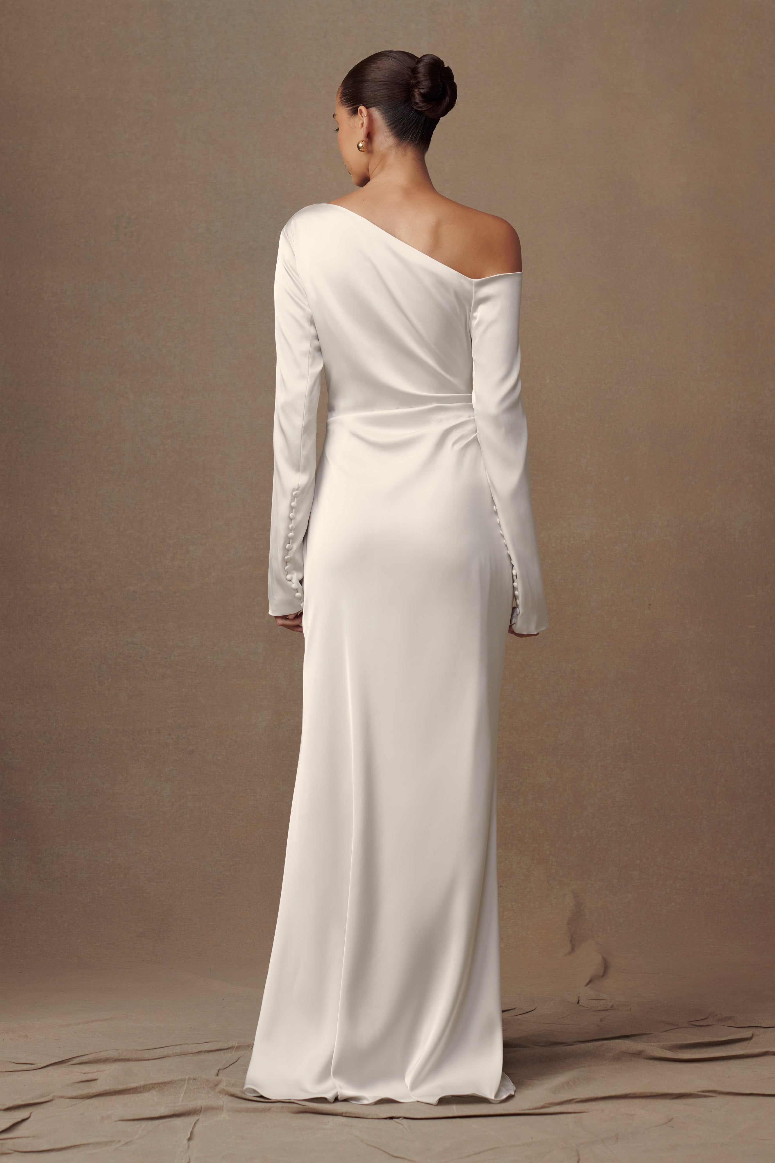 Avery Long Sleeve Maxi Dress - Ivory、mySite、solidvoid