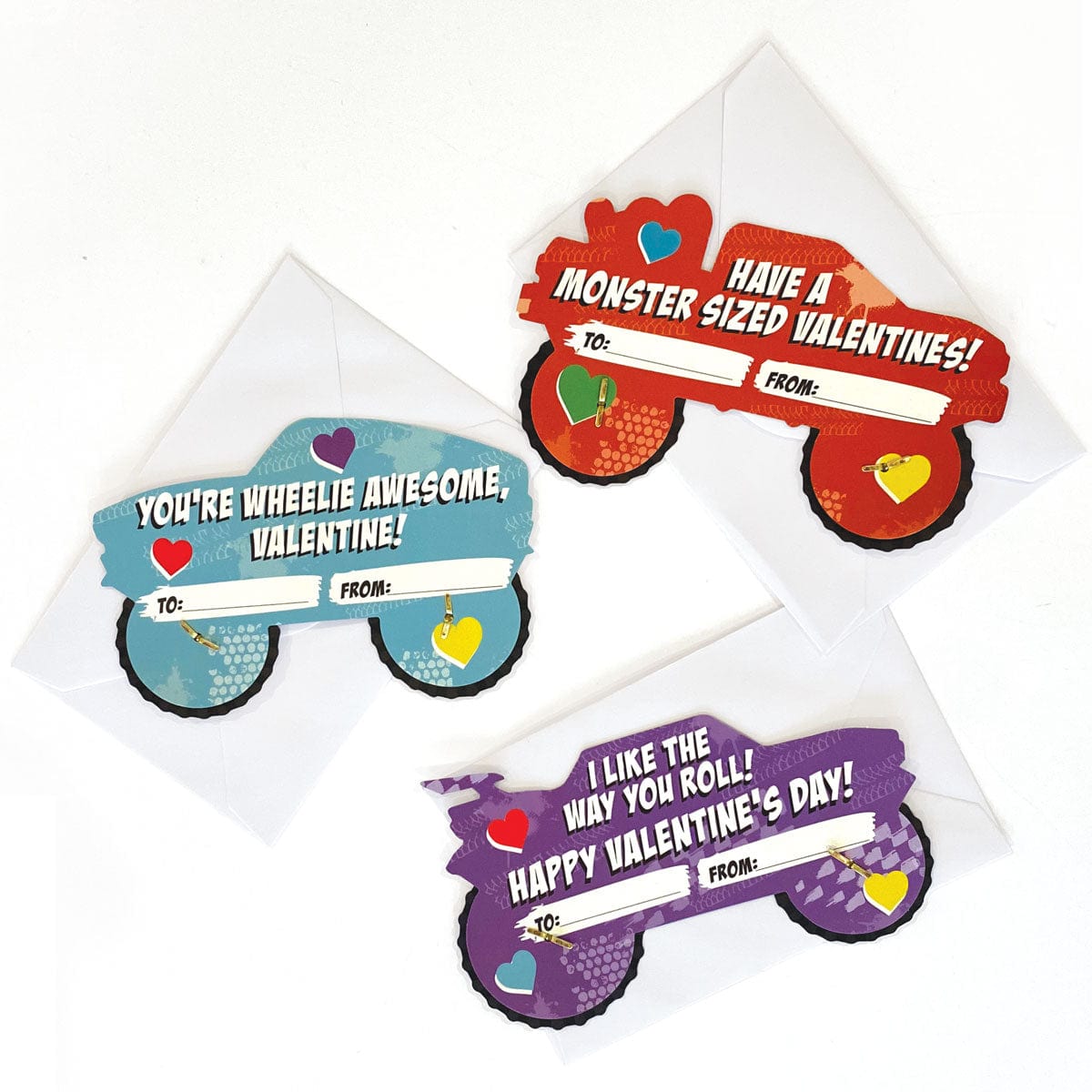  Valentine Cards Set - Monster Trucks、mySite、ghnorth