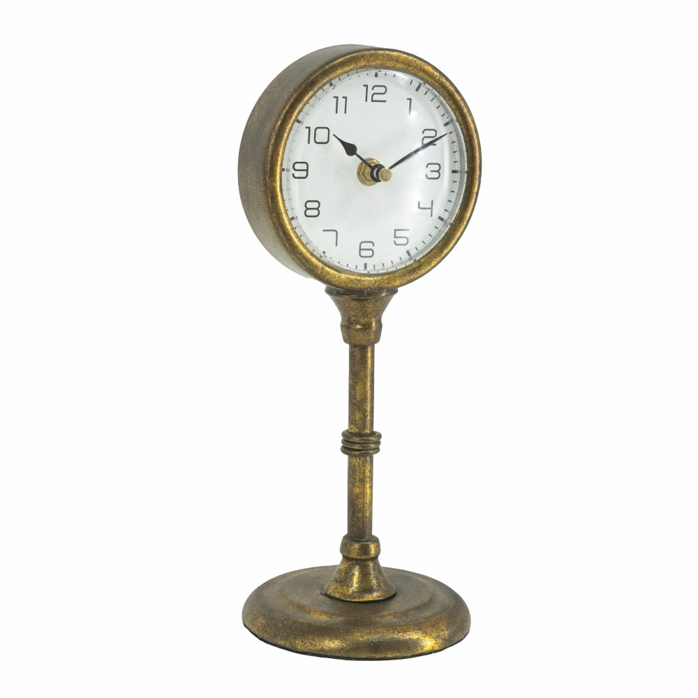  Vintage Inspired Gold Iron Table Clock、mySite、elrpsem3k