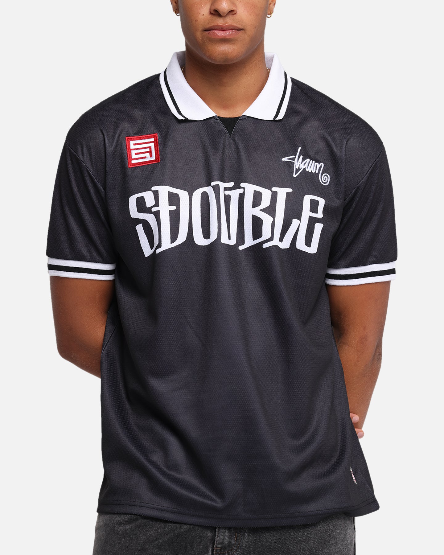 S Double Football Jersey Solid Black、mySite、zt4zffjzw